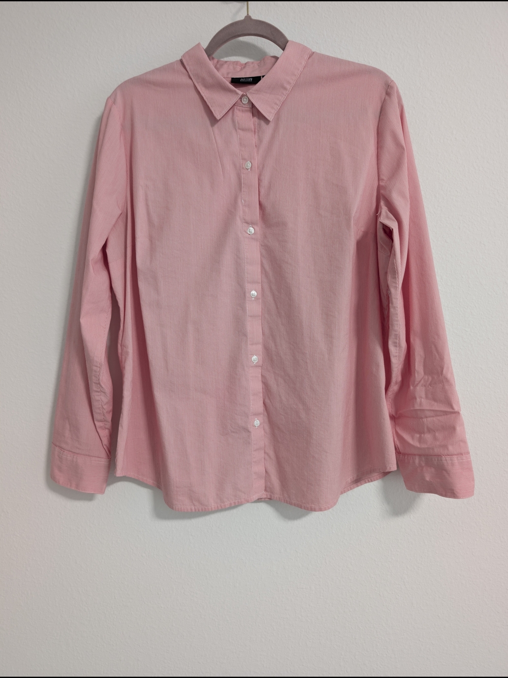 Apt. 9 Essentials Women's Red White Striped Collared Button-Up Blouse XL
